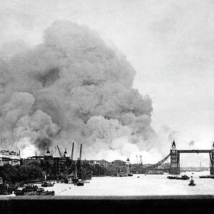Wwii Docklands Fire by Science Photo Library