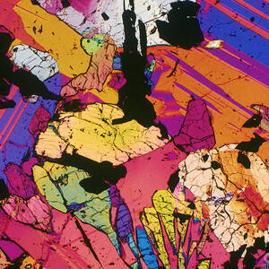 Moon Rock, Transmitted Light Micrograph #2 by Michael W. Davidson - FSU