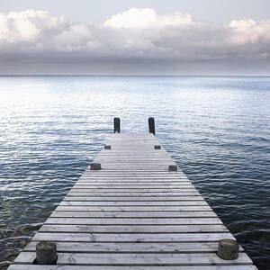 Wooden Jetty Over a Lake Photograph by Dave & Les Jacobs | Fine Art America
