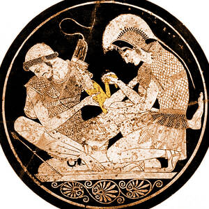 Achilles Tending Patroclus Wounds by Science Source