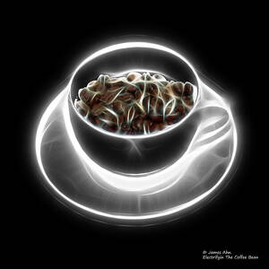 Electrifyin The Coffee Bean -Version Greyscale by James Ahn