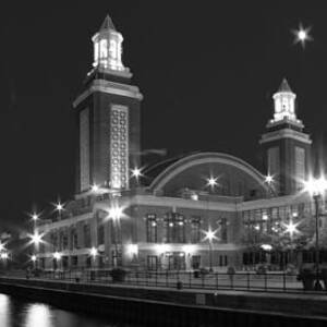 End of Navy Pier in Black and White by Twenty Two North Photography