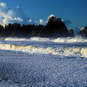 Frothy Waves At Olympic by Adam Jewell