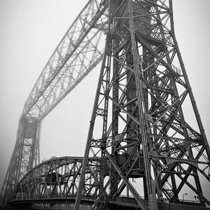 Lift Bridge Standing Strong In Fog by Duluth To Door County Photography