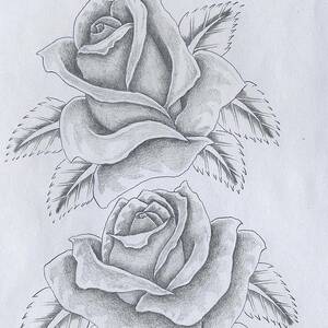 Rose with Banner Drawing by Justin Murdock - Fine Art America