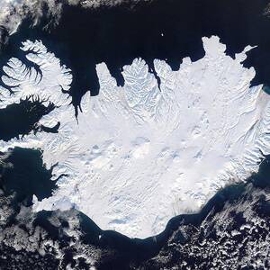 Satellite Image Of Iceland by NASA/Science Source