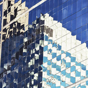 Sky Scraper Tall Building abstract with windows and reflections No.4565 by Randall Nyhof