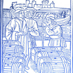 Wine Merchant, Medieval Tradesmen by Science Source