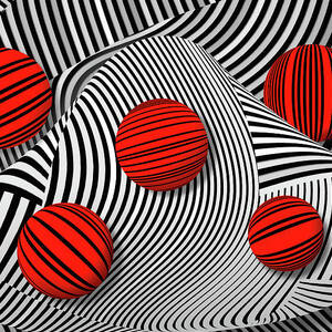 Optical Illusion - N2, Painting by Anna Beglyakova