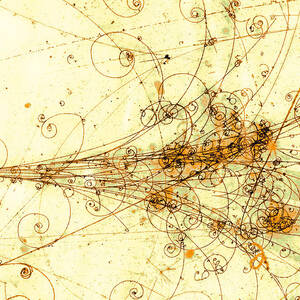 Electron positron particle shower by Spl