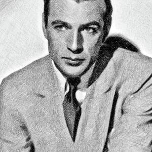 Gary Cooper, Vintage Actor by JS Painting by Esoterica Art Agency ...