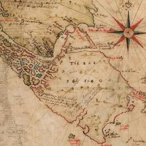 1630 Map Of Strait Of Magellan by Everett