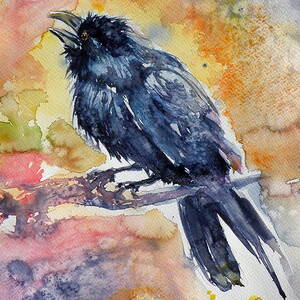 Crow Painting by Kovacs Anna Brigitta - Fine Art America