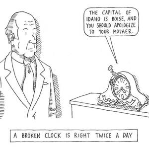 A Broken Clock Is Right Twice a Day by Eric Lewis