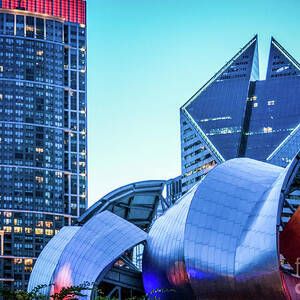 A View from Millenium Park at Dusk by David Levin