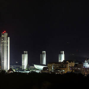 Albany Skyline at Night by Rod Best
