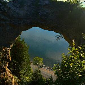 Arch Rock in the Morning by Keith Stokes