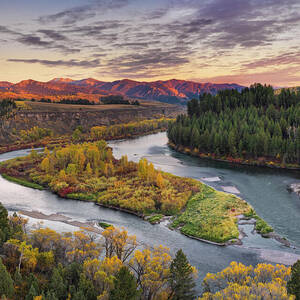 Autumn along the Snake River by Leland D Howard