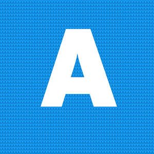 Big Letter A Typography Art with Patterned Background Series 001 by Design Turnpike