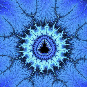 Blue Mandelbrot Fractal relaxing and balanced by Matthias Hauser