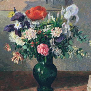 Vase with Poppies, Cornflowers, Peonies and Chrysanthemums, 1886 