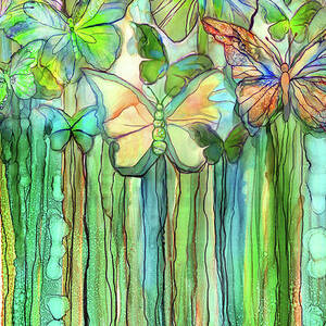 Butterfly Bloomies 2 - Rainbow by Carol Cavalaris
