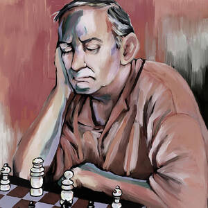 Chess Board 87 Painting by Gull G - Fine Art America