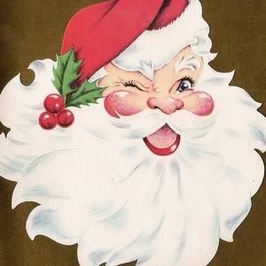 Christmas Illustration 1361 - Vintage Christmas Cards - Santa Claus ...