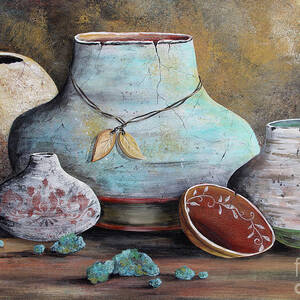 Trademark Fine Art 'Clay Pottery Still Life 2' Canvas Art by Jean Plout