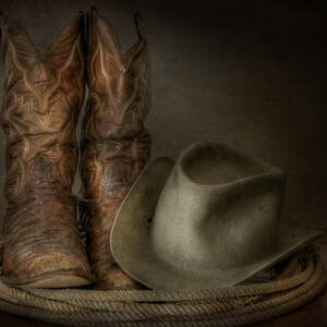 Two Old Western Hats Photograph by David and Carol Kelly - Fine Art America