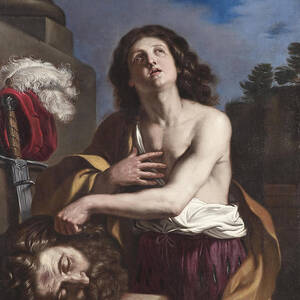 David with the Head of Goliath by Guercino and Workshop