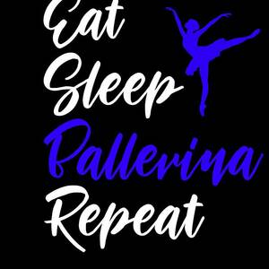 Divertente regalo per ballerina Canotta Eat Sleep Dance