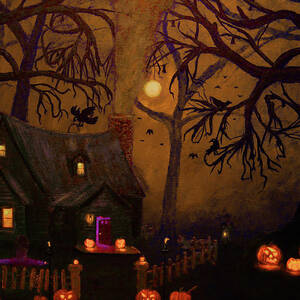 Halloween Night Painting by Ken Figurski - Fine Art America
