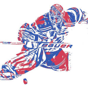 Henrik Lundqvist // New York Rangers // Hockey // NHL // Watercolour  Painting