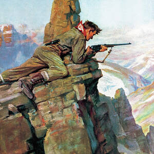 Hunting Bighorn Sheep by Philip R Goodwin