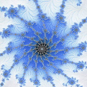 Ice and snow blue and white winter fractal by Matthias Hauser