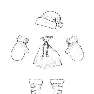 Hand Drawn Set of Lovely Merry Christmas Items Drawing by Iam Nee - Fine  Art America