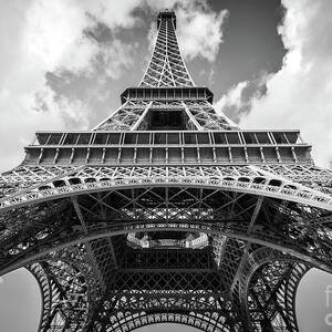 Eiffel tower in black and white, Paris by Delphimages Paris Photography