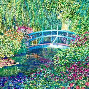 Le pont Japonaise a Giverny dans le jardin de Claude Monet by Dulcie Dee