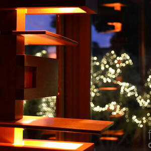 Light Fixture Reflection in David and Gladys Wright Home by Heather Kirk