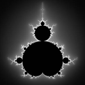 Mandelbrot Set black and white Fractal Art by Matthias Hauser
