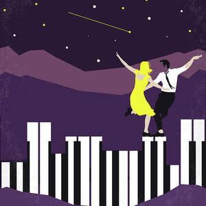 No756 My La La Land minimal movie poster by Chungkong Art