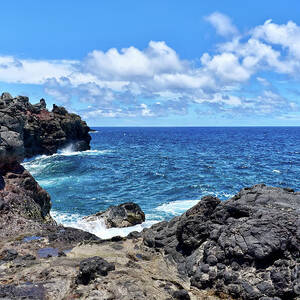 Northern Maui Rocky Coastline by Eddie Yerkish