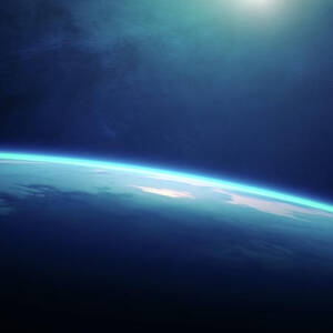 Planet earth sunrise from space by Johan Swanepoel
