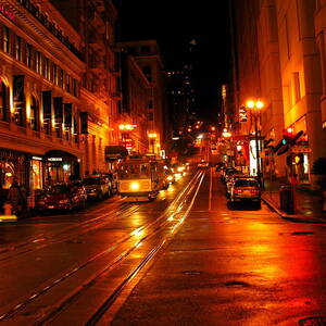 Powell Street Rain by C Thomas Cooney