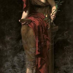 Priestess of Delphi by John Collier