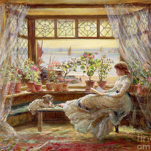 Reading by the Window by Charles James Lewis