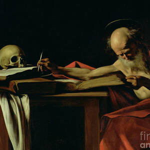 Saint Jerome Writing by Caravaggio