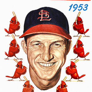 St. Louis Cardinals Vintage 1954 Scorecard by Big 88 Artworks