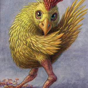 Portrait of a Rooster Painting by James W Johnson - Fine Art America